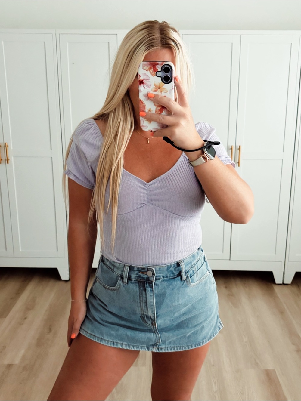 Purple puff sleeve body suit